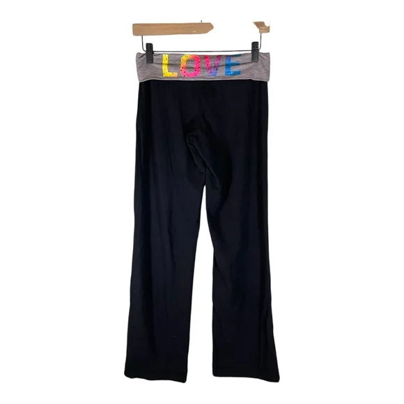 SO Authentic American Heritage Original Yoga Pants Black Gray Size Small Love - Picture 2 of 8